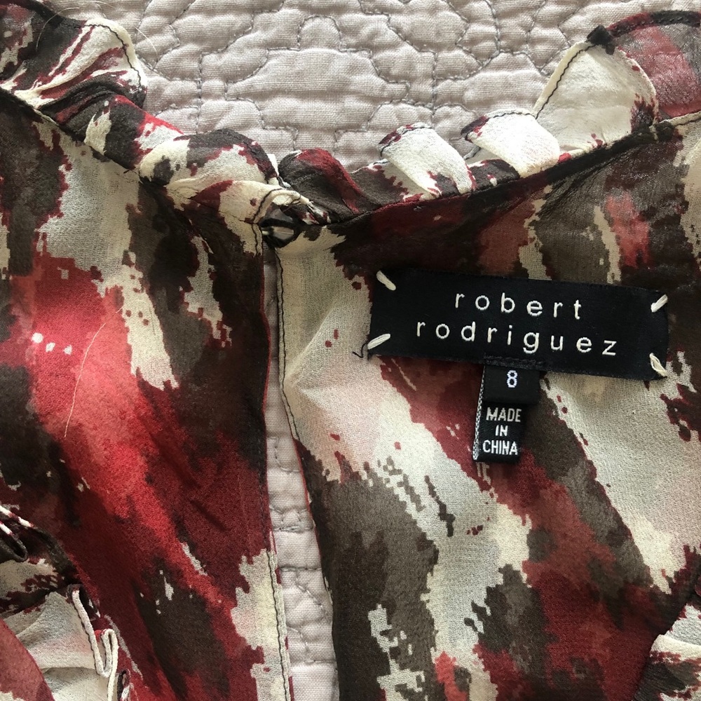 Robert Rodriguez Silk Chiffon Dress - Picture 3 of 6